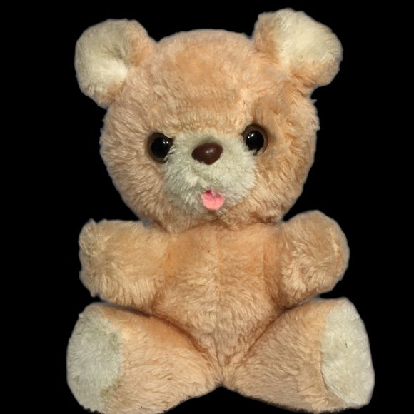 Russ Berrie Teddy Bear Buddy Plush #580 Stuffed Animal Korea Peach Pink RARE 8" - Picture 2 of 9